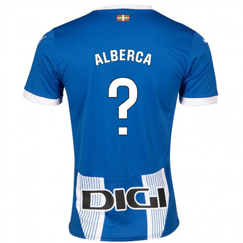 Danxen Enfant Maillot Iñaki Alberca #0 Bleu Tenues Domicile 2024/25 T-Shirt