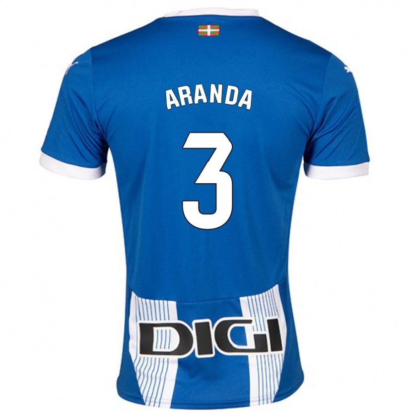 Danxen Enfant Maillot Miguel Aranda #3 Bleu Tenues Domicile 2024/25 T-Shirt