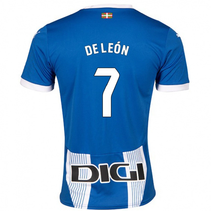 Danxen Enfant Maillot José De León #7 Bleu Tenues Domicile 2024/25 T-Shirt