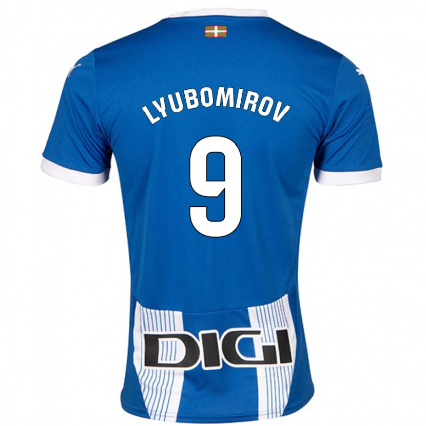 Danxen Enfant Maillot Daniel Lyubomirov #9 Bleu Tenues Domicile 2024/25 T-Shirt