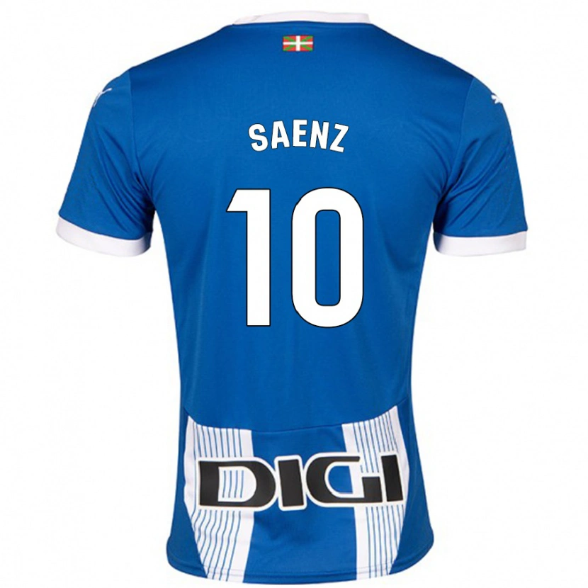 Danxen Enfant Maillot Iñaki Saenz #10 Bleu Tenues Domicile 2024/25 T-Shirt