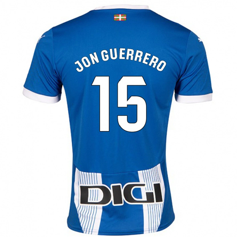 Danxen Enfant Maillot Julen Jon Guerrero #15 Bleu Tenues Domicile 2024/25 T-Shirt