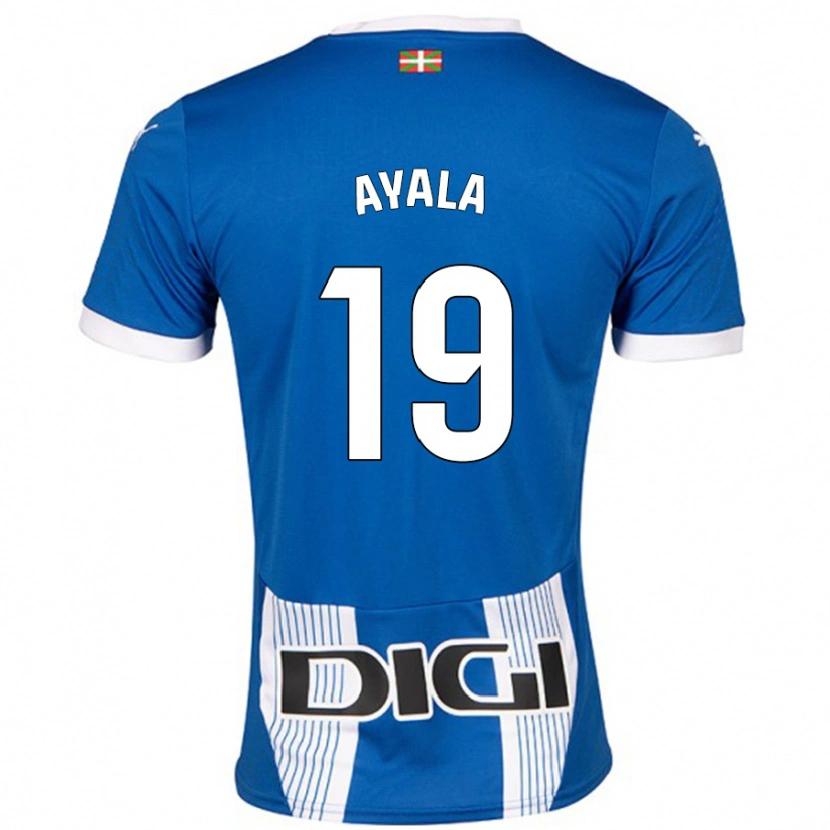 Danxen Enfant Maillot Axel Ayala #19 Bleu Tenues Domicile 2024/25 T-Shirt