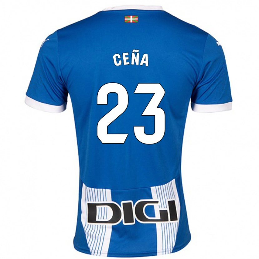 Danxen Enfant Maillot Marcos Ceña #23 Bleu Tenues Domicile 2024/25 T-Shirt