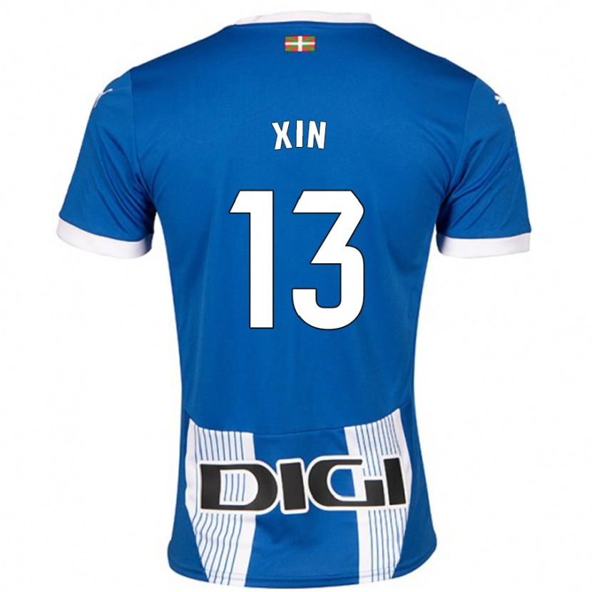 Danxen Enfant Maillot Jana Xin #13 Bleu Tenues Domicile 2024/25 T-Shirt