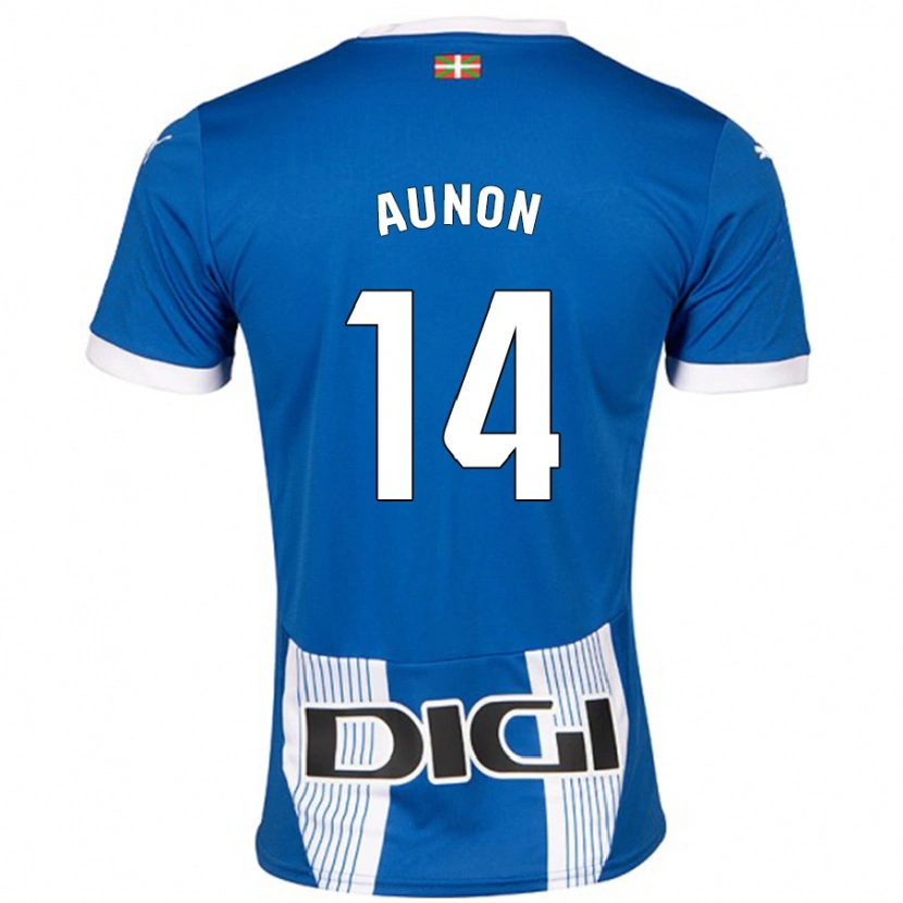 Danxen Enfant Maillot Cristina Auñón #14 Bleu Tenues Domicile 2024/25 T-Shirt