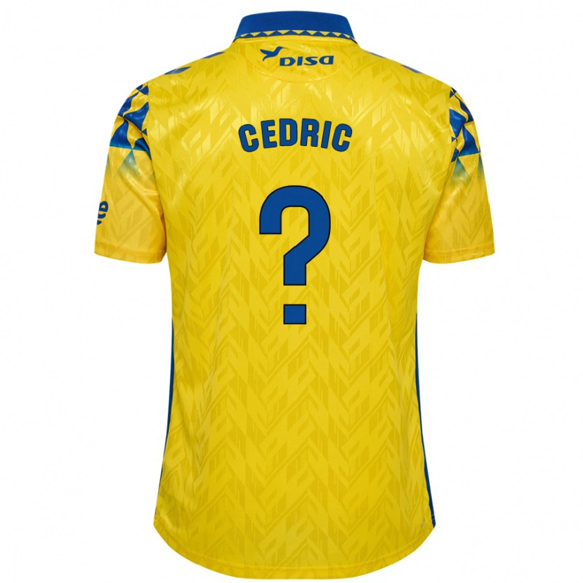 Danxen Enfant Maillot Iván Cédric #0 Jaune Bleu Tenues Domicile 2024/25 T-Shirt