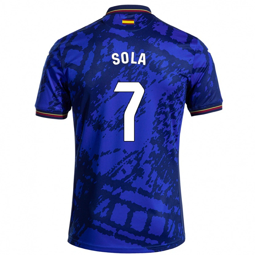 Danxen Enfant Maillot Álex Sola #7 Bleu Foncé Tenues Domicile 2024/25 T-Shirt