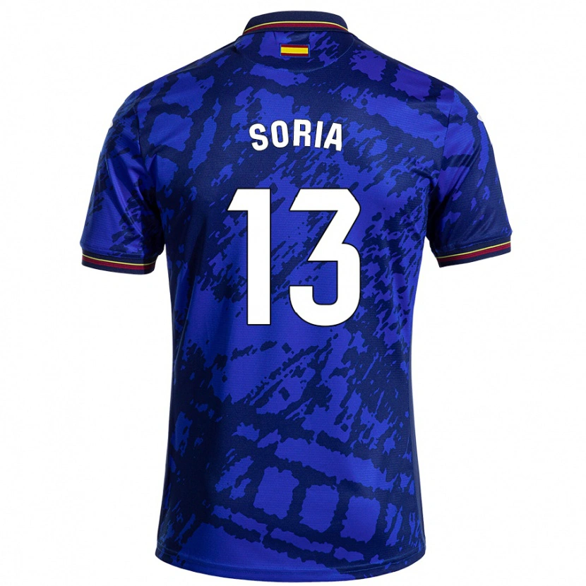 Danxen Enfant Maillot David Soria #13 Bleu Foncé Tenues Domicile 2024/25 T-Shirt