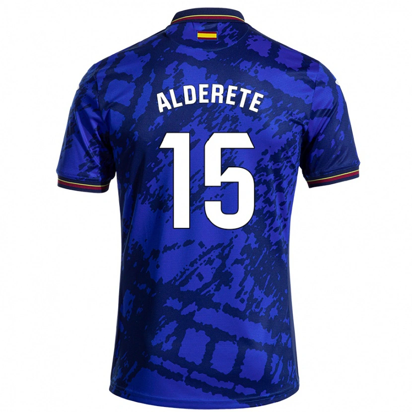 Danxen Enfant Maillot Omar Alderete #15 Bleu Foncé Tenues Domicile 2024/25 T-Shirt