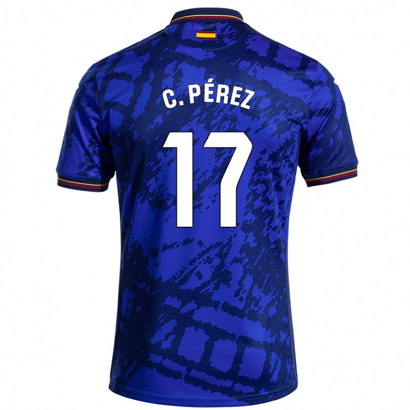 Danxen Enfant Maillot Carles Pérez #17 Bleu Foncé Tenues Domicile 2024/25 T-Shirt