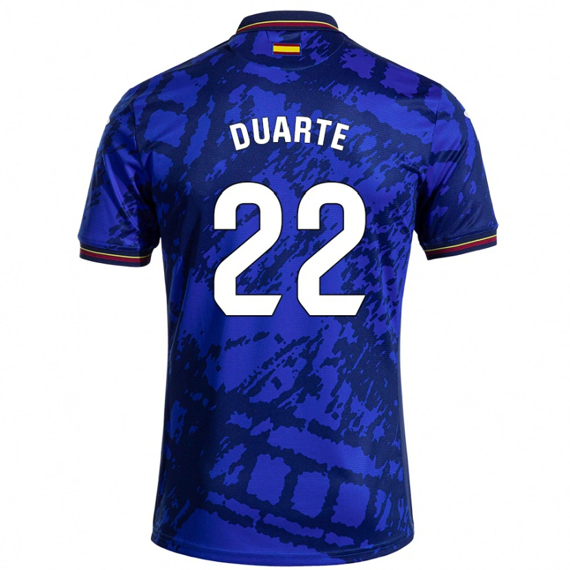 Danxen Enfant Maillot Domingos Duarte #22 Bleu Foncé Tenues Domicile 2024/25 T-Shirt