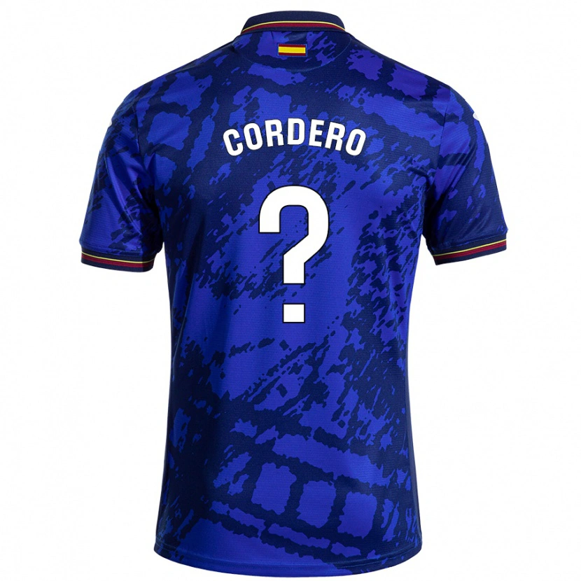 Danxen Enfant Maillot Alberto Cordero #0 Bleu Foncé Tenues Domicile 2024/25 T-Shirt