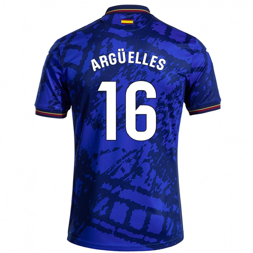 Danxen Enfant Maillot David Argüelles #16 Bleu Foncé Tenues Domicile 2024/25 T-Shirt