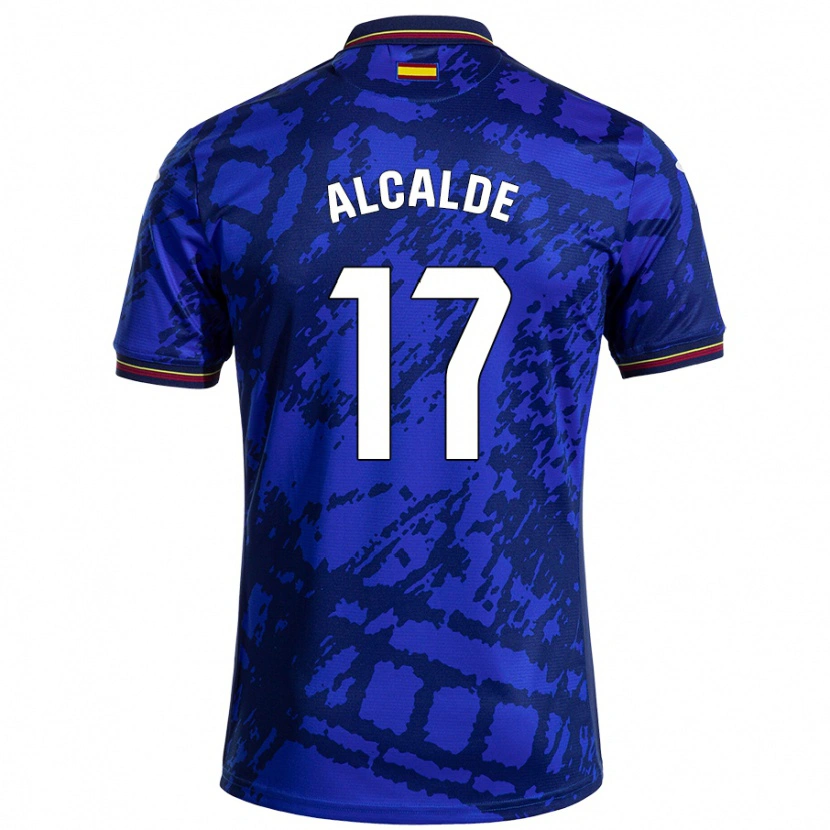 Danxen Enfant Maillot Jacobo Alcalde #17 Bleu Foncé Tenues Domicile 2024/25 T-Shirt