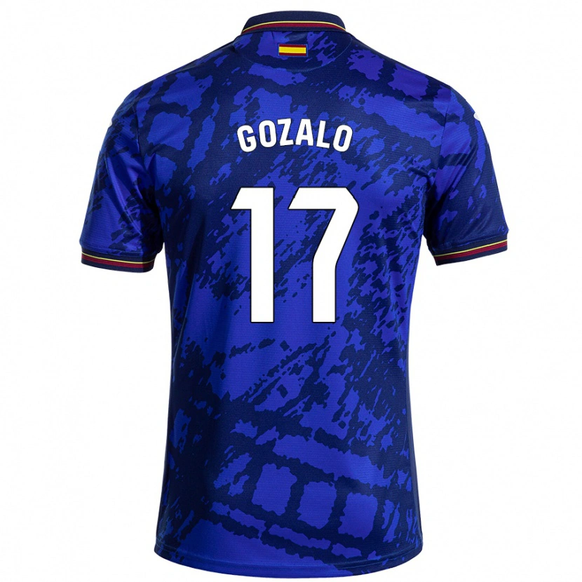 Danxen Enfant Maillot Marcos Gozalo #17 Bleu Foncé Tenues Domicile 2024/25 T-Shirt