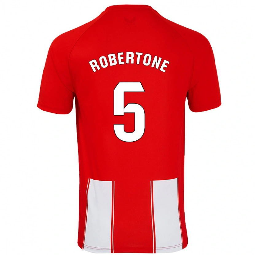 Danxen Enfant Maillot Lucas Robertone #5 Rouge Blanc Tenues Domicile 2024/25 T-Shirt