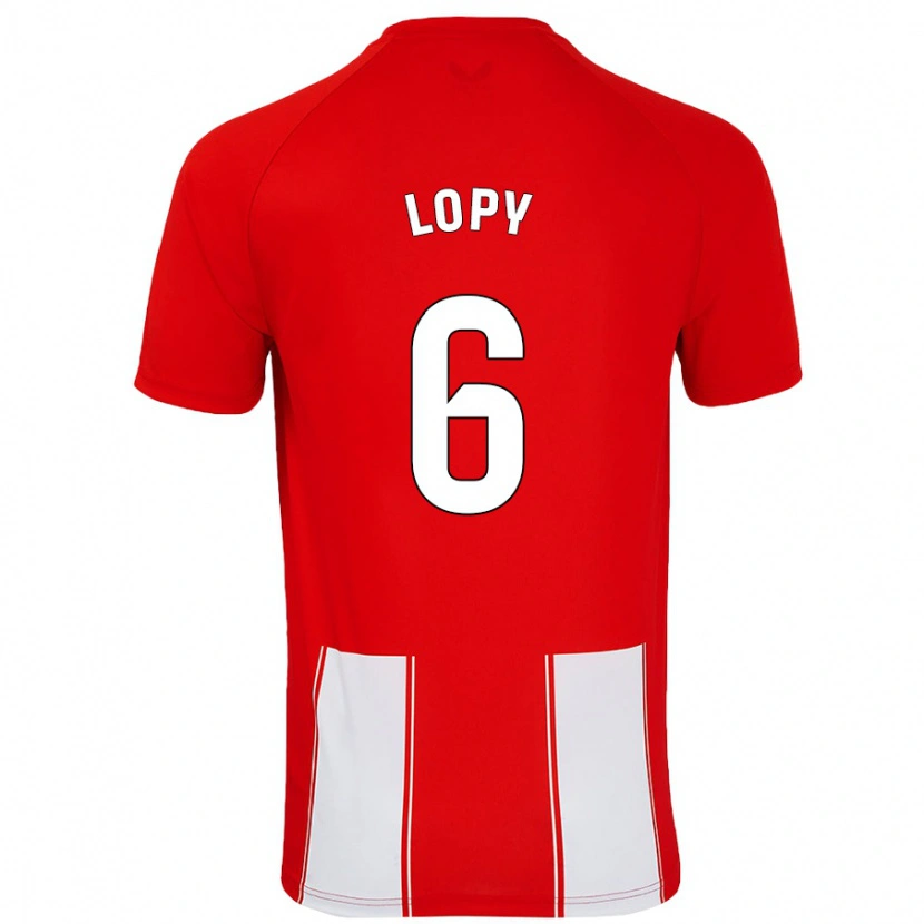 Danxen Enfant Maillot Dion Lopy #6 Rouge Blanc Tenues Domicile 2024/25 T-Shirt