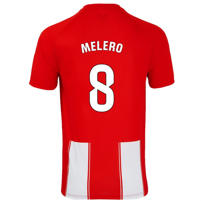 Danxen Enfant Maillot Gonzalo Melero #8 Rouge Blanc Tenues Domicile 2024/25 T-Shirt