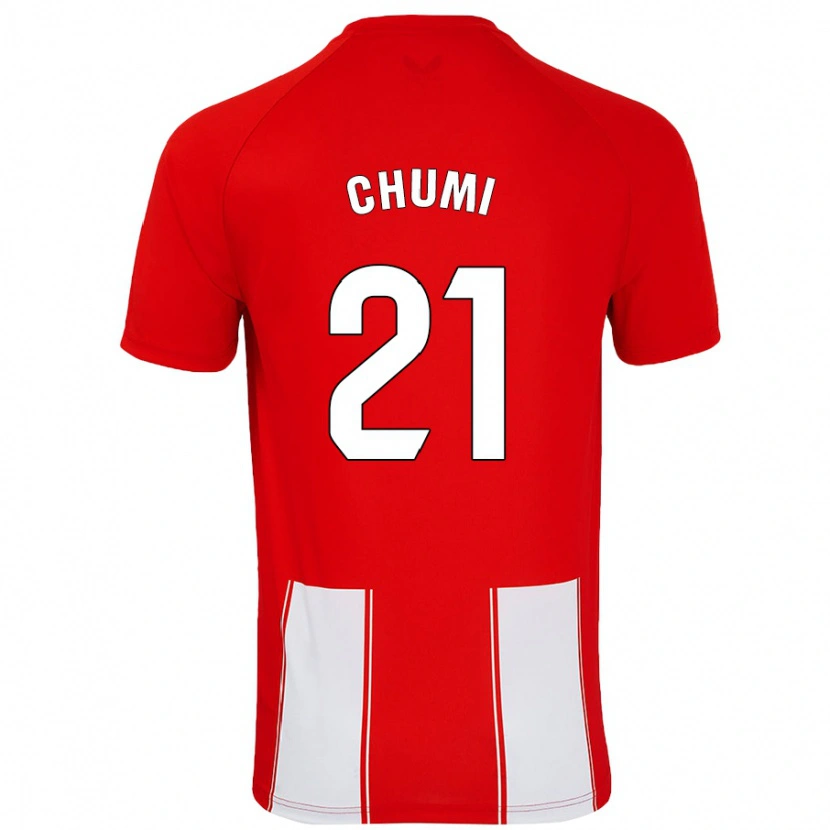 Danxen Enfant Maillot Chumi #21 Rouge Blanc Tenues Domicile 2024/25 T-Shirt