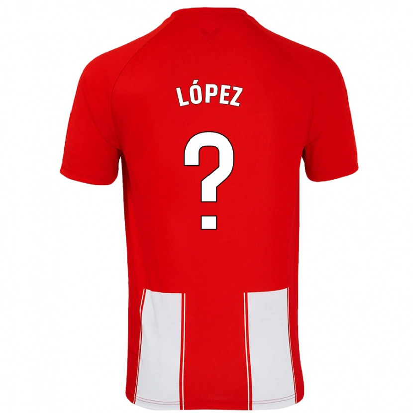 Danxen Enfant Maillot Jesús López #0 Rouge Blanc Tenues Domicile 2024/25 T-Shirt