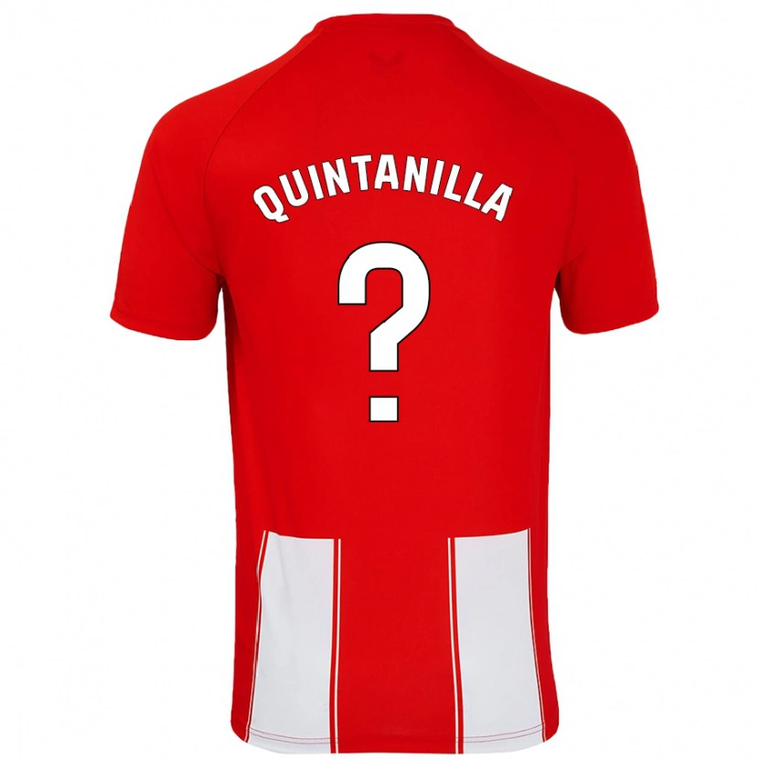 Danxen Enfant Maillot Rubén Quintanilla #0 Rouge Blanc Tenues Domicile 2024/25 T-Shirt