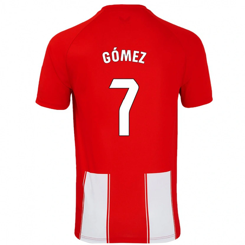 Danxen Enfant Maillot Valen Gómez #7 Rouge Blanc Tenues Domicile 2024/25 T-Shirt