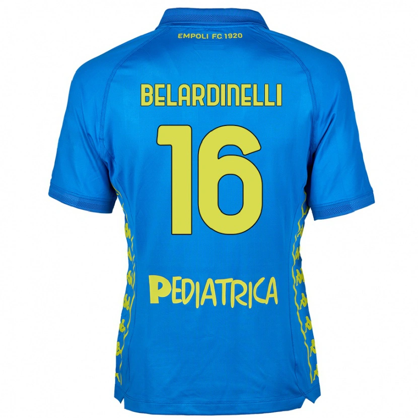 Danxen Enfant Maillot Luca Belardinelli #16 Bleu Tenues Domicile 2024/25 T-Shirt