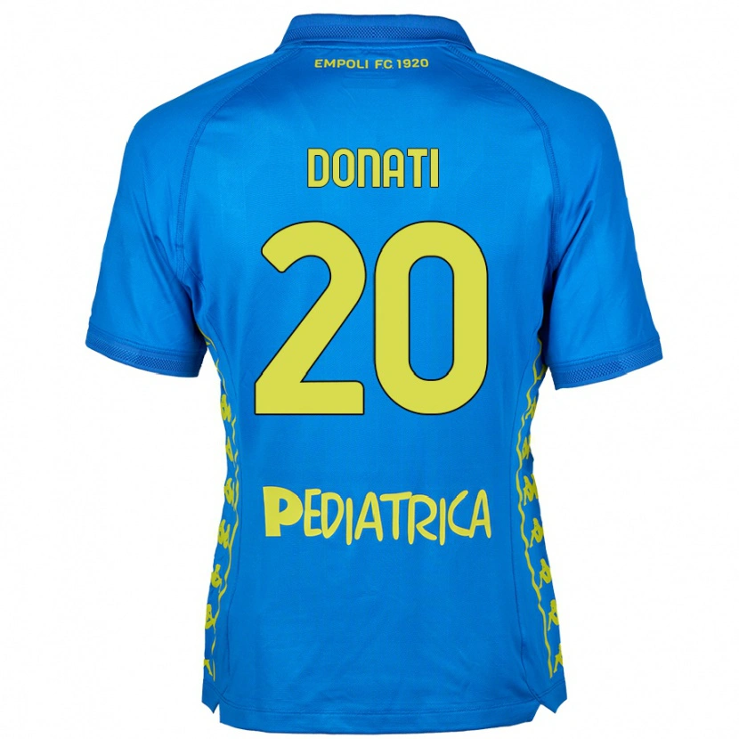 Danxen Enfant Maillot Francesco Donati #20 Bleu Tenues Domicile 2024/25 T-Shirt