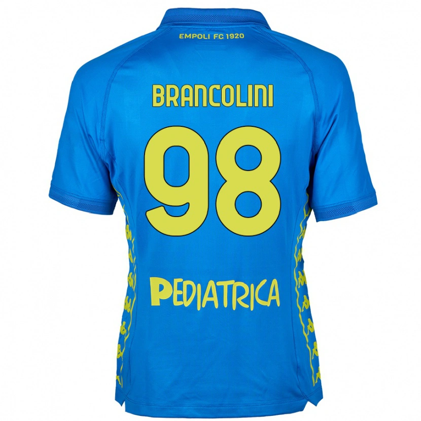 Danxen Enfant Maillot Federico Brancolini #98 Bleu Tenues Domicile 2024/25 T-Shirt