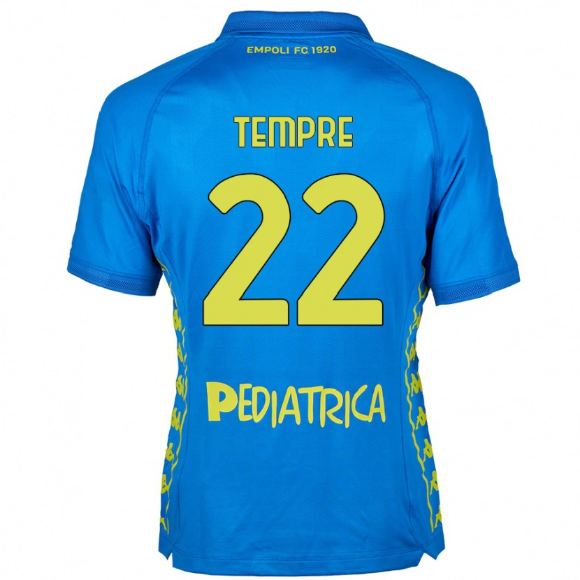 Danxen Enfant Maillot Michele Tempre #22 Bleu Tenues Domicile 2024/25 T-Shirt