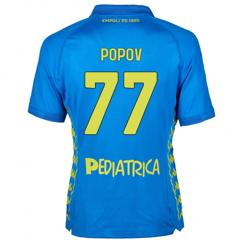 Danxen Enfant Maillot Bogdan Popov #77 Bleu Tenues Domicile 2024/25 T-Shirt