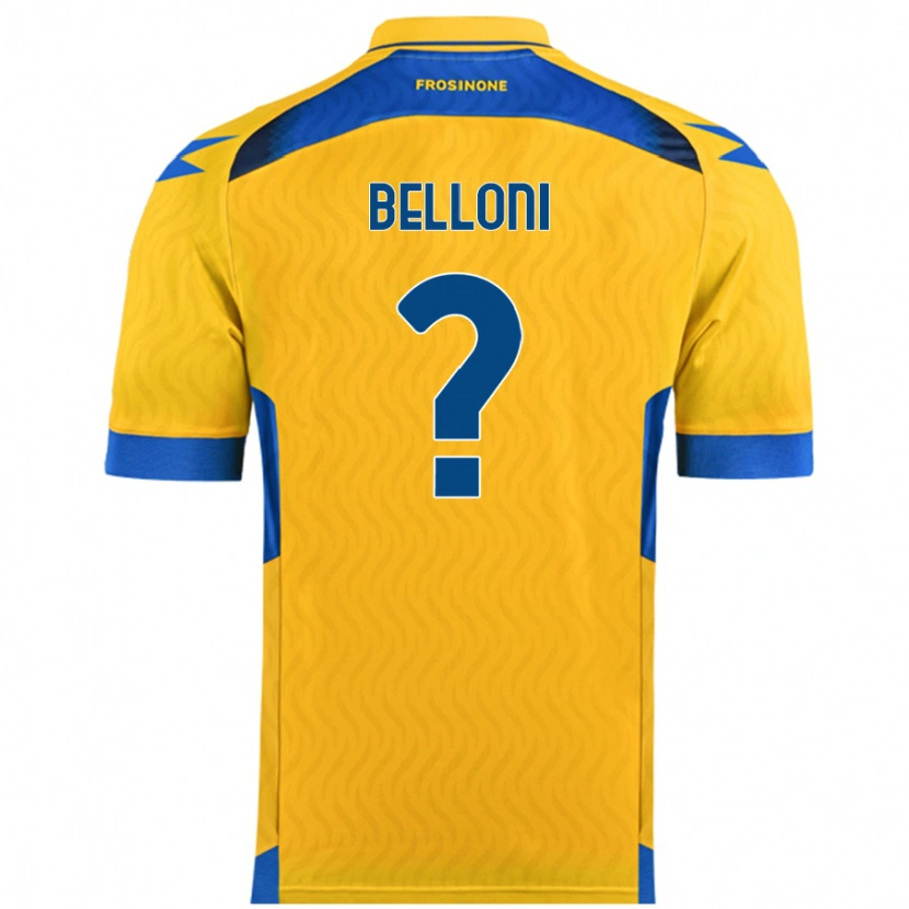 Danxen Enfant Maillot Nicholas Belloni #0 Jaune Tenues Domicile 2024/25 T-Shirt