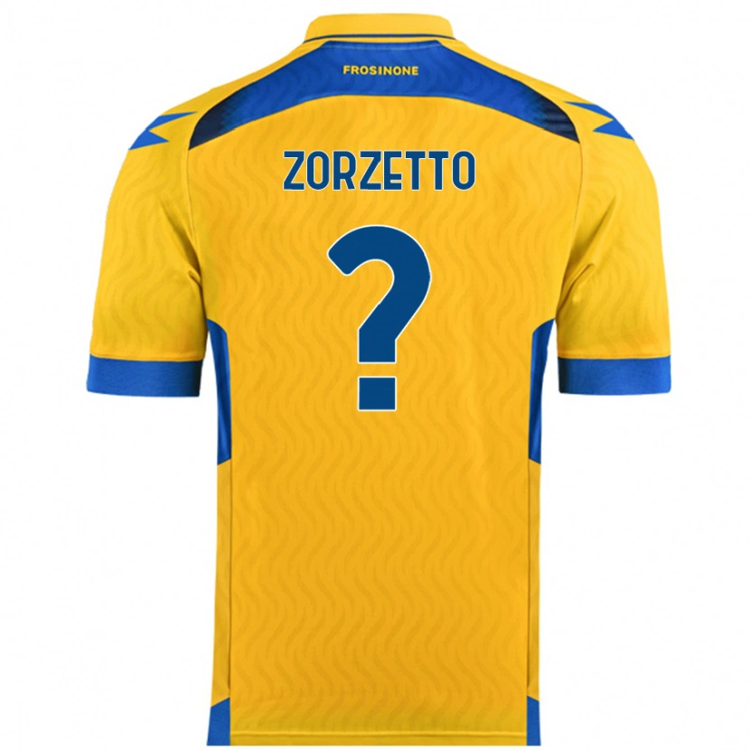 Danxen Enfant Maillot Bruno Zorzetto #0 Jaune Tenues Domicile 2024/25 T-Shirt