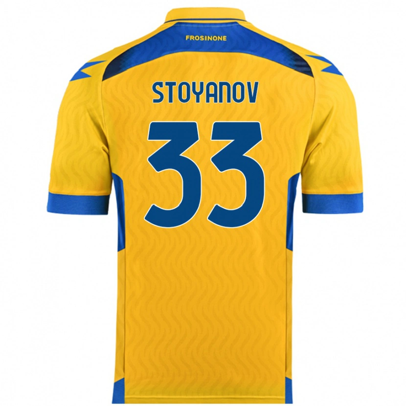 Danxen Enfant Maillot Steliyan Stoyanov #33 Jaune Tenues Domicile 2024/25 T-Shirt