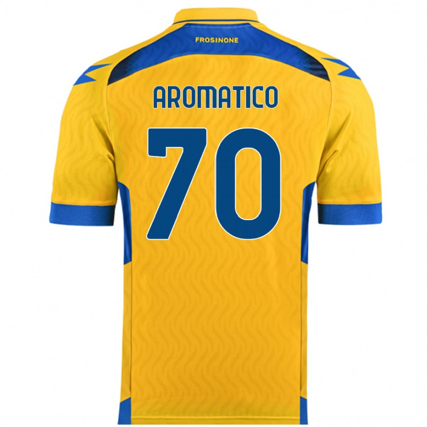 Danxen Enfant Maillot Raul Aromatico #70 Jaune Tenues Domicile 2024/25 T-Shirt