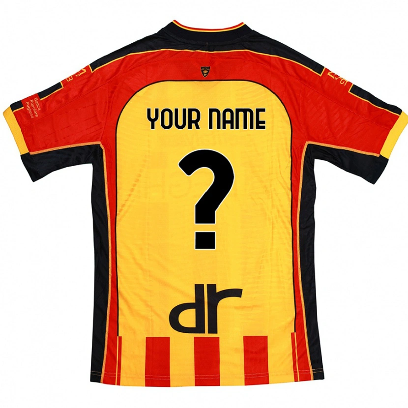 Danxen Enfant Maillot Votre Nom #0 Jaune Rouge Tenues Domicile 2024/25 T-Shirt