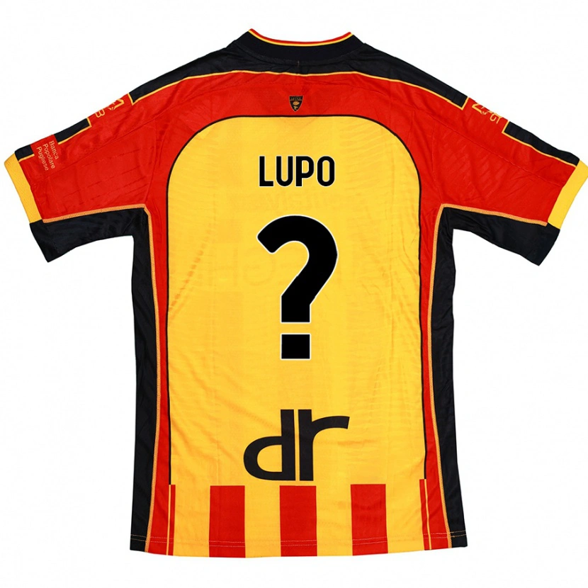 Danxen Enfant Maillot Christian Lupo #0 Jaune Rouge Tenues Domicile 2024/25 T-Shirt