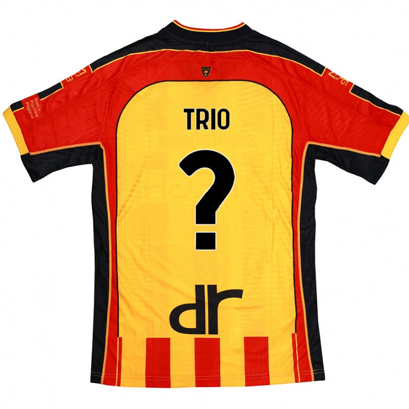 Danxen Enfant Maillot Stefano Trio #0 Jaune Rouge Tenues Domicile 2024/25 T-Shirt