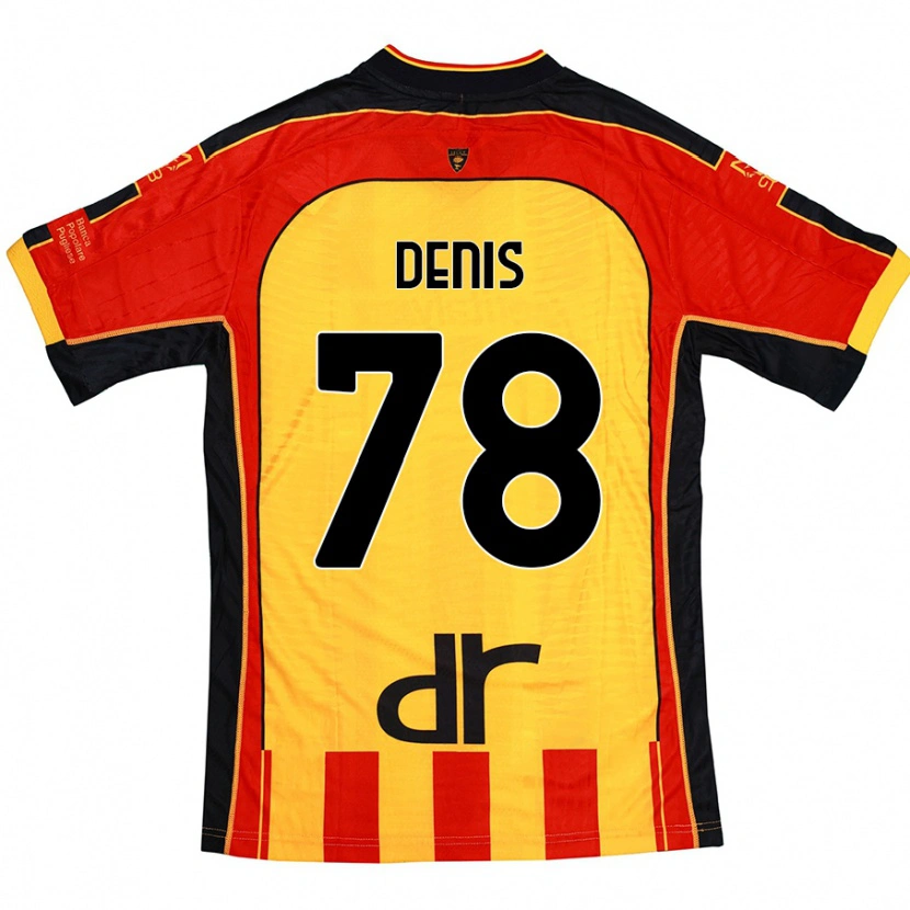 Danxen Enfant Maillot Max Denis #78 Jaune Rouge Tenues Domicile 2024/25 T-Shirt