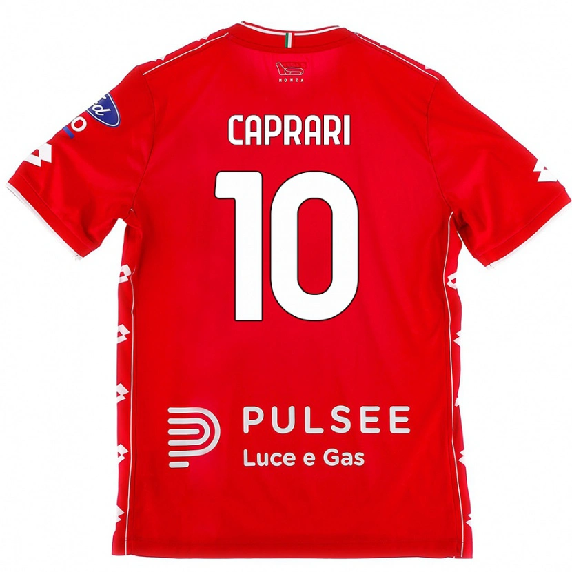 Danxen Enfant Maillot Gianluca Caprari #10 Rouge Blanc Tenues Domicile 2024/25 T-Shirt