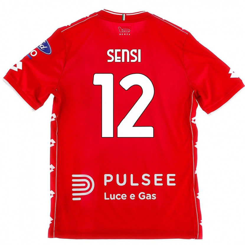 Danxen Enfant Maillot Stefano Sensi #12 Rouge Blanc Tenues Domicile 2024/25 T-Shirt