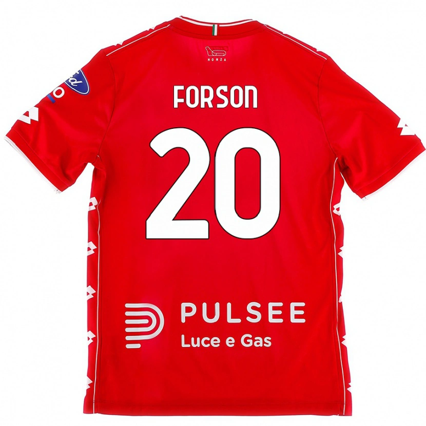 Danxen Enfant Maillot Omari Forson #20 Rouge Blanc Tenues Domicile 2024/25 T-Shirt