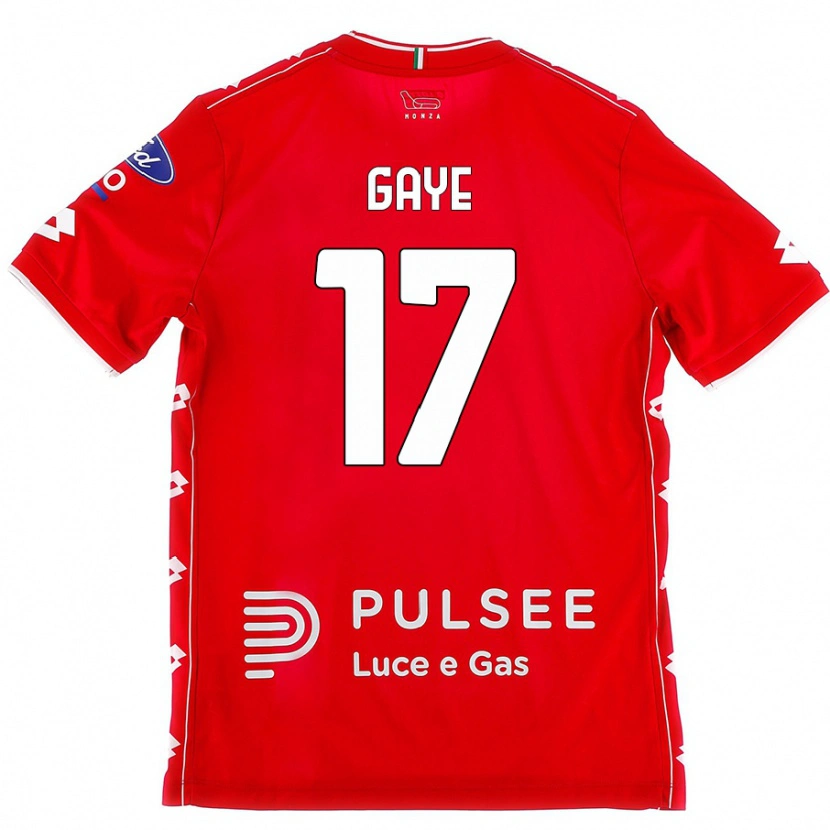 Danxen Enfant Maillot Mamadou Gaye #17 Rouge Blanc Tenues Domicile 2024/25 T-Shirt