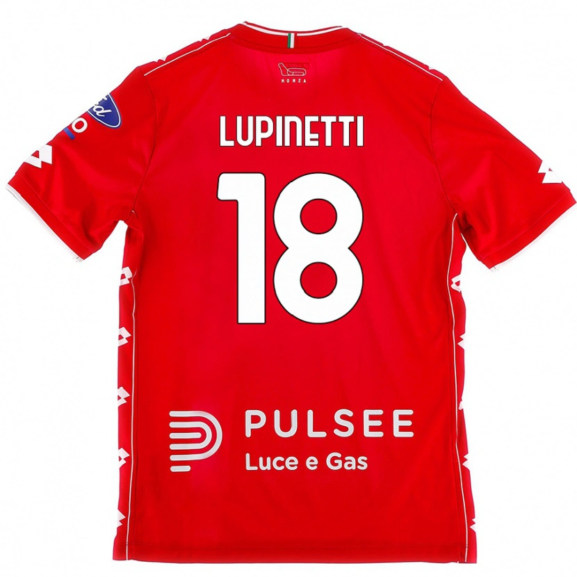 Danxen Enfant Maillot Tommaso Lupinetti #18 Rouge Blanc Tenues Domicile 2024/25 T-Shirt