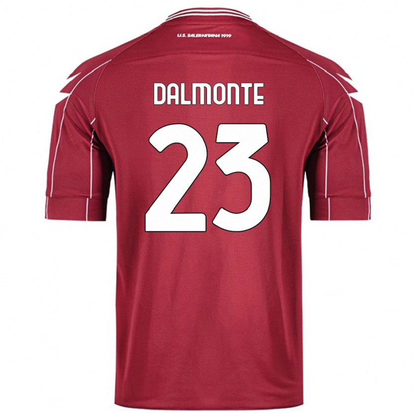 Danxen Enfant Maillot Nicola Dalmonte #23 Bordeaux Tenues Domicile 2024/25 T-Shirt