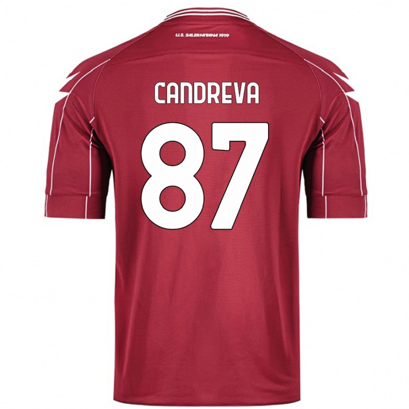 Danxen Enfant Maillot Antonio Candreva #87 Bordeaux Tenues Domicile 2024/25 T-Shirt