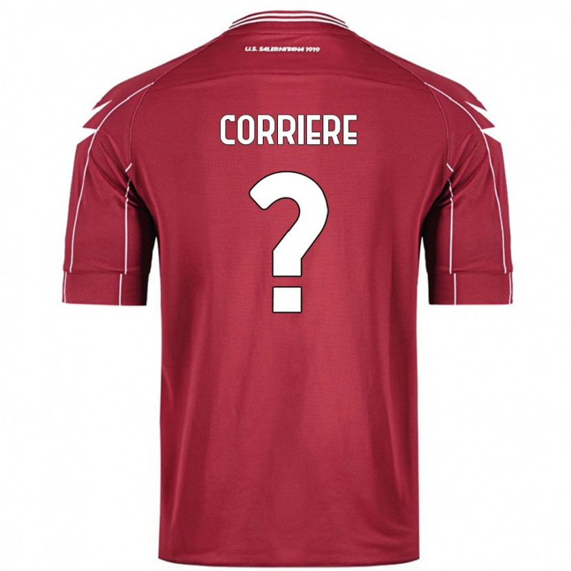 Danxen Enfant Maillot Francesco Corriere #0 Bordeaux Tenues Domicile 2024/25 T-Shirt