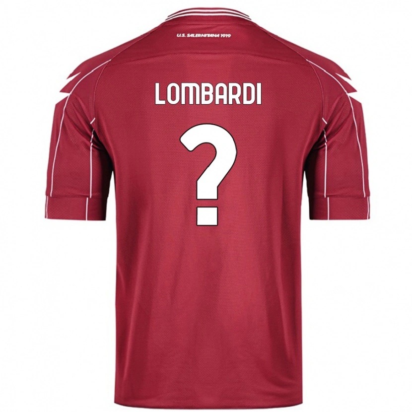 Danxen Enfant Maillot Lorenzo Lombardi #0 Bordeaux Tenues Domicile 2024/25 T-Shirt