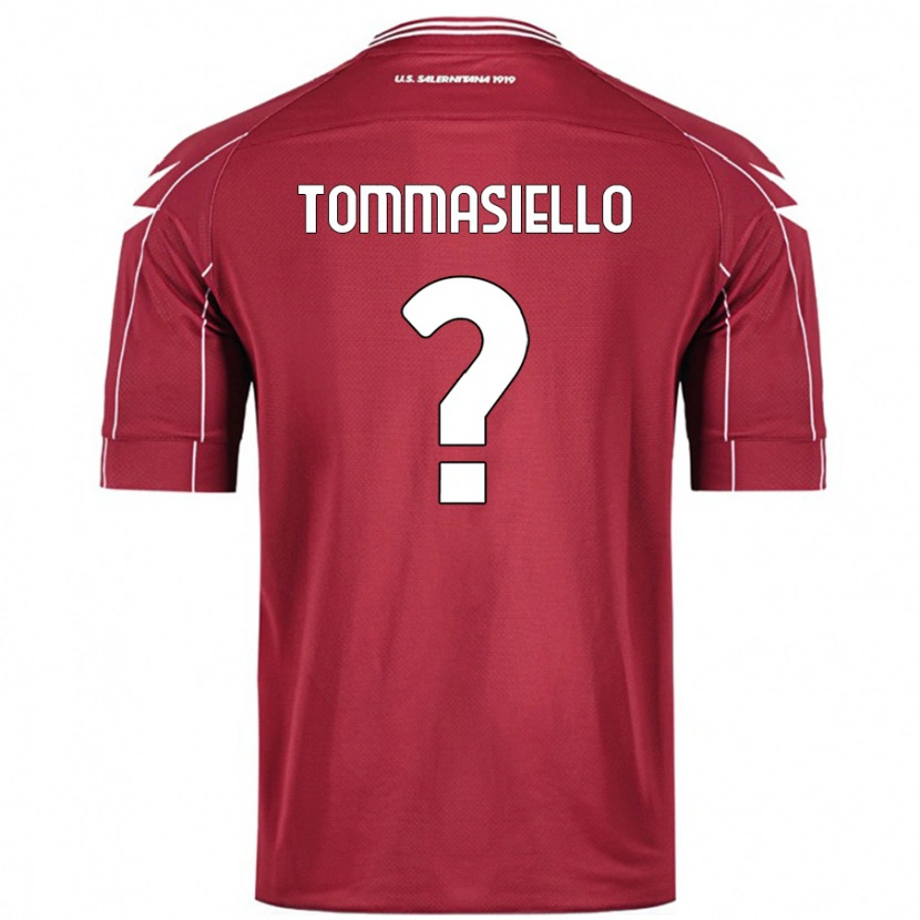 Danxen Enfant Maillot Francesco Tommasiello #0 Bordeaux Tenues Domicile 2024/25 T-Shirt